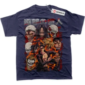 Eren Yeager T-Shirt, Attack On Titan True Fan Shirt SHIN1712092124 - Navy