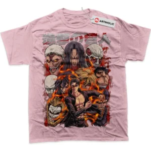 Eren Yeager T-Shirt, Attack On Titan True Fan Shirt SHIN1712092124 - Pink
