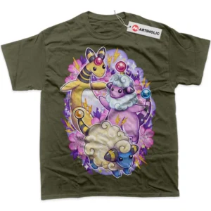 Mareep T-Shirt, Pokemon True Fan Shirt SHIN1712092127 - Army Green