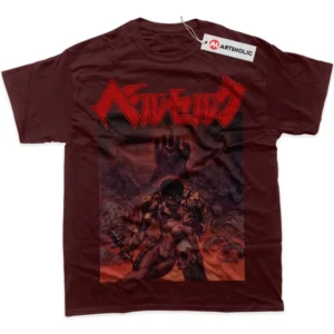 Berserk T-Shirt, Anime True Fan Shirt SHIN1712092135 - Wine Red