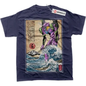 EVA-02 T-Shirt, Neon Genesis Evangelion True Fan Shirt SHIN1712092136 - Navy