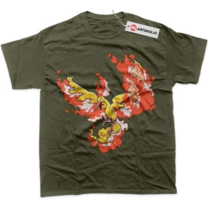 Moltres T-Shirt, Pokemon True Fan Shirt SHIN1712092138 - Army Green
