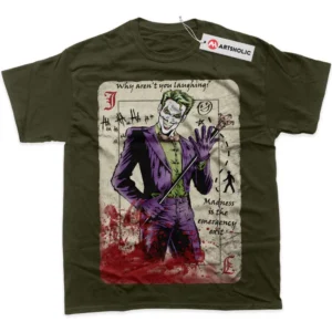 Joker T-Shirt, DC Comics True Fan Shirt SHIN1712092140 - Army Green