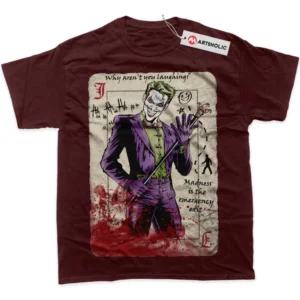 Joker T-Shirt, DC Comics True Fan Shirt SHIN1712092140 - Wine Red