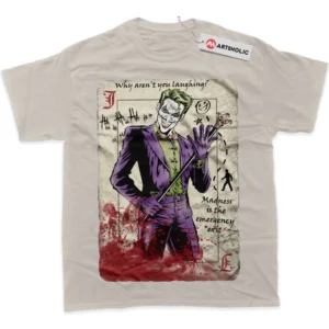 Joker T-Shirt, DC Comics True Fan Shirt SHIN1712092140 - Light Grey
