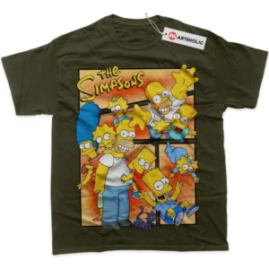 The Simpsons T-Shirt, Animated True Fan Shirt SHIN1712092141 - Army Green