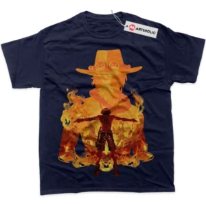 Portgas D Ace T-Shirt, One Piece True Fan Shirt SHIN1712092142 - Navy
