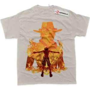 Portgas D Ace T-Shirt, One Piece True Fan Shirt SHIN1712092142 - Light Blue