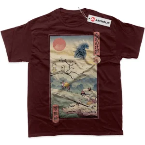 Princess Mononoke T-Shirt, Studio Ghibli True Fan Shirt SHIN1712092155 - Wine Red