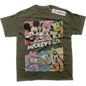 Mickey and Co T-Shirt, Cartoon True Fan Shirt SHIN1712092159 - Army Green
