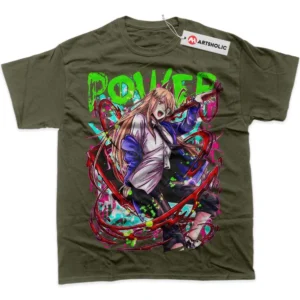 Power T-Shirt, Chainsaw Man True Fan Shirt SHIN1712092160 - Army Green