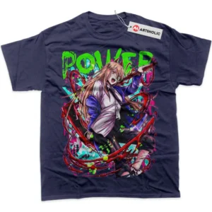 Power T-Shirt, Chainsaw Man True Fan Shirt SHIN1712092160 - Navy