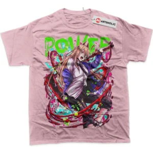 Power T-Shirt, Chainsaw Man True Fan Shirt SHIN1712092160 - Pink