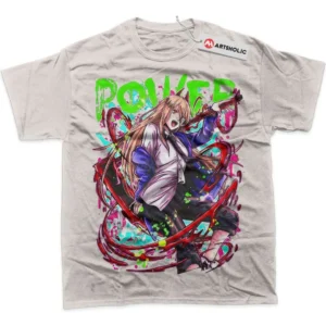 Power T-Shirt, Chainsaw Man True Fan Shirt SHIN1712092160 - Light Blue