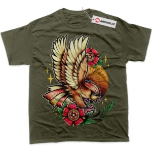 Pidgeotto T-Shirt, Pokemon True Fan Shirt SHIN1712092163 - Army Green