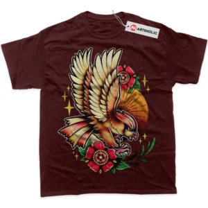 Pidgeotto T-Shirt, Pokemon True Fan Shirt SHIN1712092163 - Wine Red