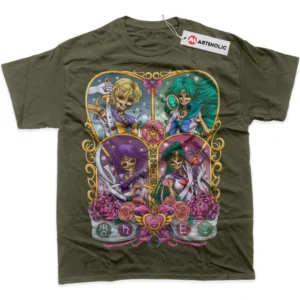 Skull Sailor Moon T-Shirt, Anime True Fan Shirt SHIN1712092164 - Army Green
