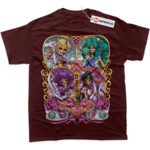 Skull Sailor Moon T-Shirt, Anime True Fan Shirt SHIN1712092164 - Wine Red