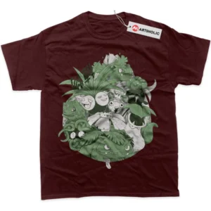 Grass Class Pokemon T-Shirt, Anime True Fan Shirt SHIN1712092166 - Wine Red