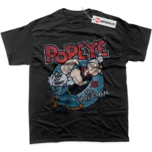 Popeye T-Shirt, Animated True Fan Shirt SHIN1712092169 - Black