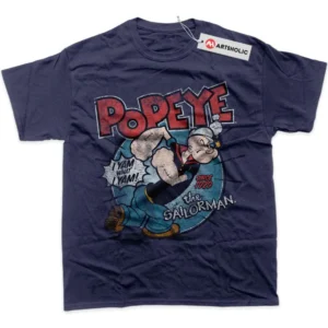 Popeye T-Shirt, Animated True Fan Shirt SHIN1712092169 - Navy