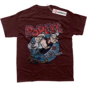 Popeye T-Shirt, Animated True Fan Shirt SHIN1712092169 - Wine Red