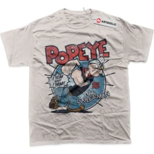 Popeye T-Shirt, Animated True Fan Shirt SHIN1712092169 - Light Grey