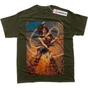 Wonder Woman T-Shirt, DC Comics True Fan Shirt SHIN1712092176 - Army Green