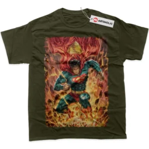 Superman T-Shirt, DC Comics True Fan Shirt SHIN1712092177 - Army Green