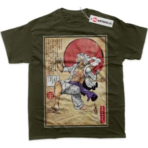 Monkey D Luffy T-Shirt, Luffy Gear 5 True Fan Shirt SHIN1712092179 - Army Green