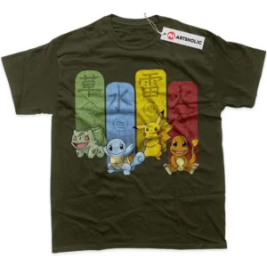 Pokemon T-Shirt, Anime True Fan Shirt SHIN1712092182 - Army Green
