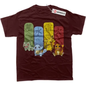 Pokemon T-Shirt, Anime True Fan Shirt SHIN1712092182 - Wine Red
