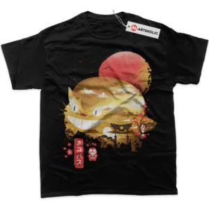 Catbus T-Shirt, My Neighbor Totoro True Fan Shirt SHIN1712092183 - Black