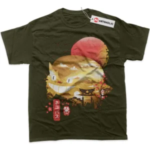 Catbus T-Shirt, My Neighbor Totoro True Fan Shirt SHIN1712092183 - Army Green