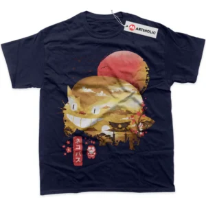Catbus T-Shirt, My Neighbor Totoro True Fan Shirt SHIN1712092183 - Navy