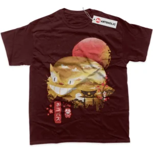 Catbus T-Shirt, My Neighbor Totoro True Fan Shirt SHIN1712092183 - Wine Red