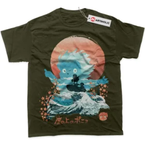 Ponyo T-Shirt, Studio Ghibli True Fan Shirt SHIN1712092185 - Army Green