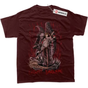 Light Yagami T-Shirt, Death Note True Fan Shirt SHIN1712092190 - Wine Red