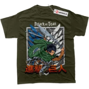 Levi Ackerman T-Shirt, Attack On Titan True Fan Shirt SHIN1712092192 - Army Green