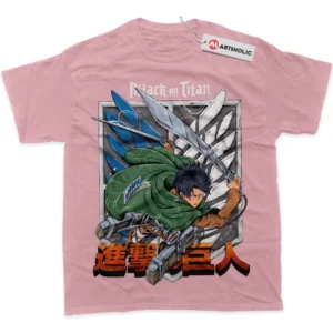 Levi Ackerman T-Shirt, Attack On Titan True Fan Shirt SHIN1712092192 - Pink