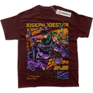 Joseph Joestar T-Shirt, JoJo? Bizarre Adventure True Fan Shirt SHIN1712092194 - Wine Red