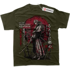 Kenshin Himura T-Shirt, Rurouni Kenshin True Fan Shirt SHIN1712092196 - Army Green
