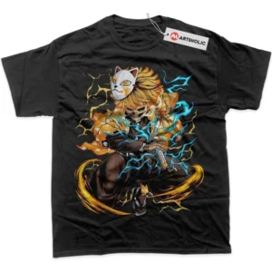 Skeleton Zenitsu Agatsuma T-Shirt, Demon Slayer True Fan Shirt SHIN1712092202 - Black