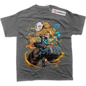 Skeleton Zenitsu Agatsuma T-Shirt, Demon Slayer True Fan Shirt SHIN1712092202 - Coffee