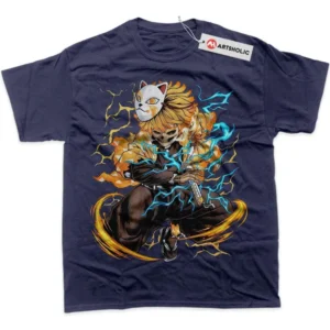 Skeleton Zenitsu Agatsuma T-Shirt, Demon Slayer True Fan Shirt SHIN1712092202 - Navy