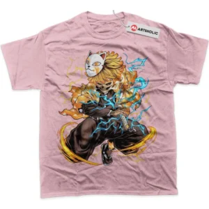 Skeleton Zenitsu Agatsuma T-Shirt, Demon Slayer True Fan Shirt SHIN1712092202 - Pink