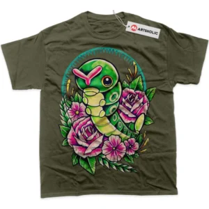 Caterpie T-Shirt, Pokemon True Fan Shirt SHIN1712092208 - Army Green