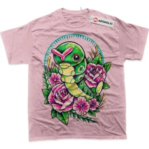 Caterpie T-Shirt, Pokemon True Fan Shirt SHIN1712092208 - Pink