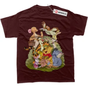 Winnie the Pooh T-Shirt, Animated True Fan Shirt SHIN1712092215 - Wine Red