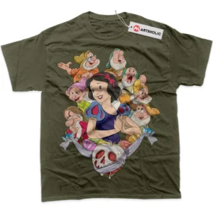 Snow White and the Seven Dwarfs T-Shirt, Animated True Fan Shirt SHIN1712092216 - Army Green